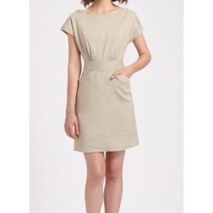 Theory Anderson shellback stretch linen dress